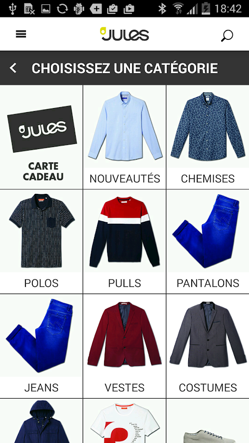 Android application Jules screenshort