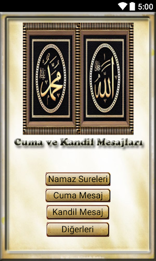 Mübarek Cuma ve Kandil Mesajla