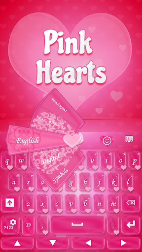 GO Keyboard Pink Hearts