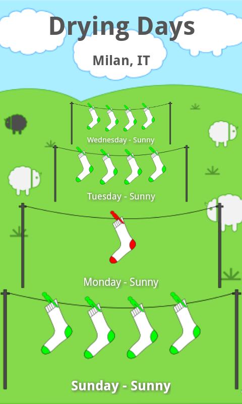 Android application Drying Days screenshort