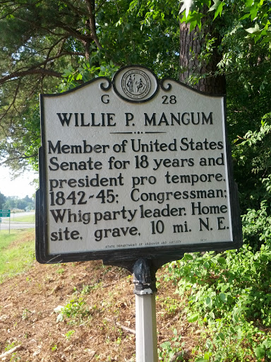 Willie P Mangum, G 28