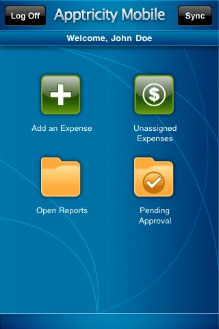 Apptricity Expense Mobile Screen 2