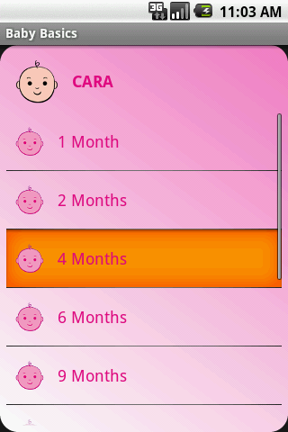Baby Basics Screen 1