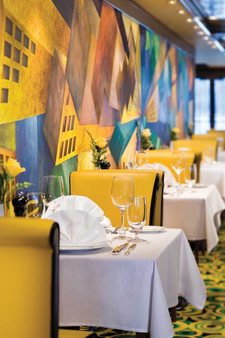 Satisfy your craving for steak at Norwegian Jade's vintage-themed Cagney's Steakhouse. 