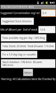 PCA CALCULATOR Screenshots 1
