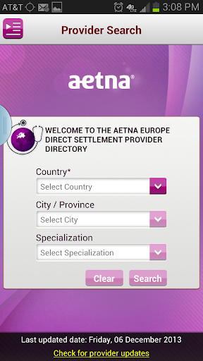 Aetna Europe Provider Tool