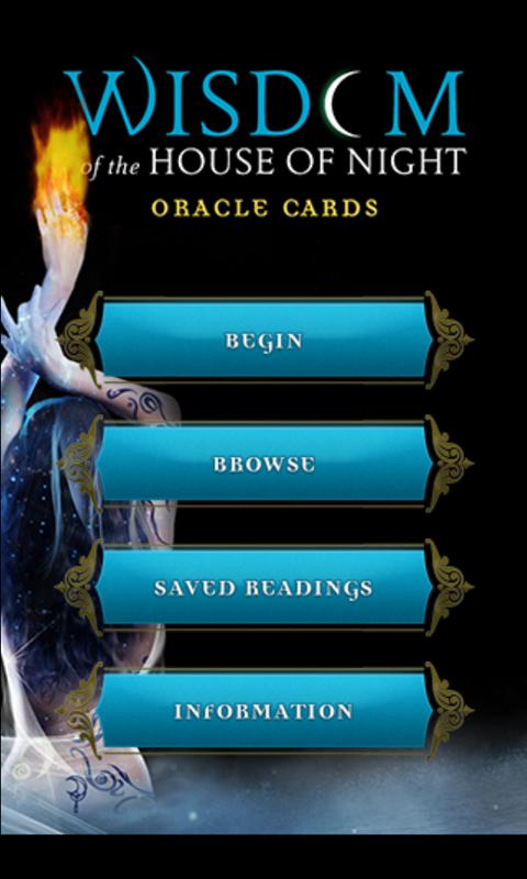 Android application House of Night Oracle Cards screenshort