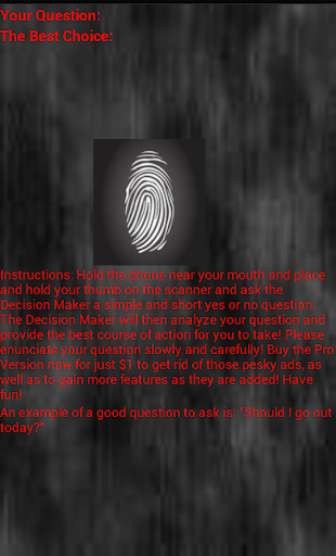 Fingerprint Scan Prank Choices