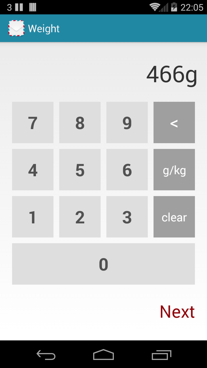 Postage Calculator for eBay UK Screen 3
