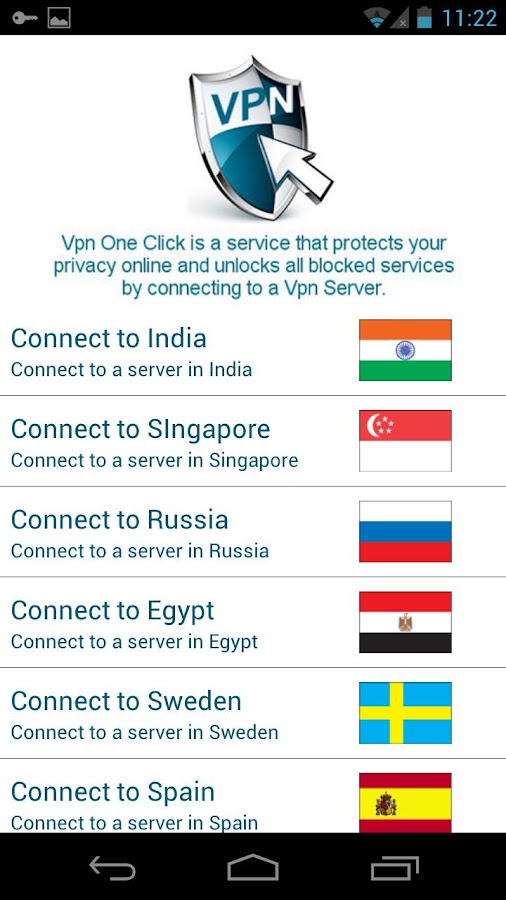 Vpn One Click - screenshot