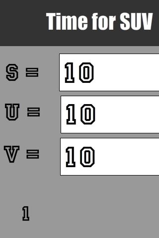 SUVAT Physics App