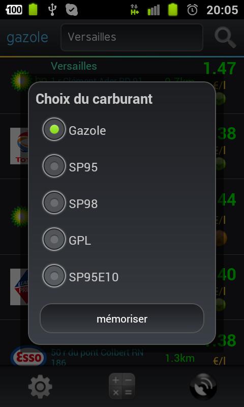 Prix Carburant Screen 3