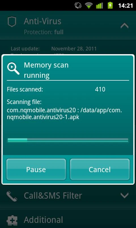 Kaspersky Mobile Security - screenshot
