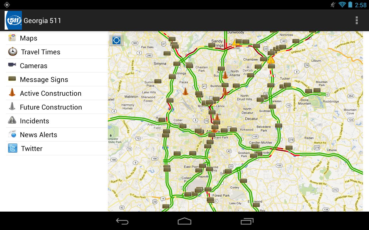 Google Traffic Map Atlanta Ga 
