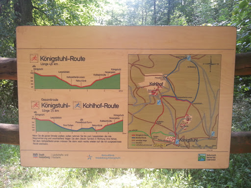 Höhenkarte Königstuhl-route 