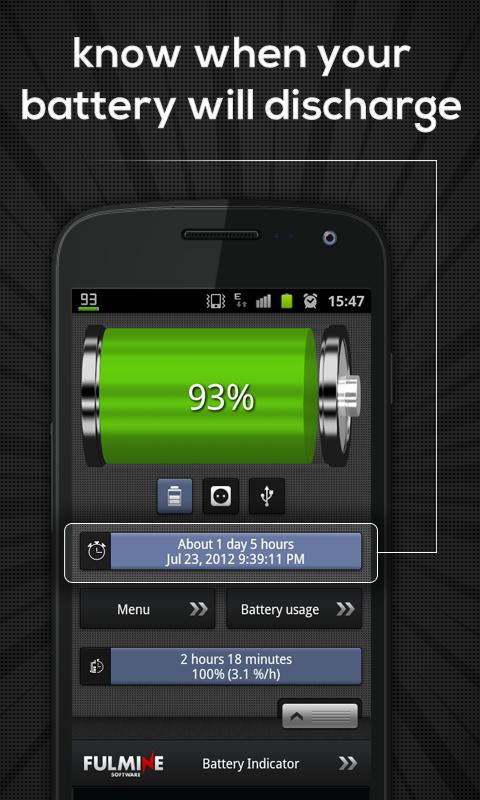 Android application Battery Indicator Pro screenshort