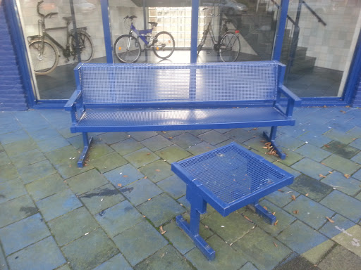Blue Art Bench
