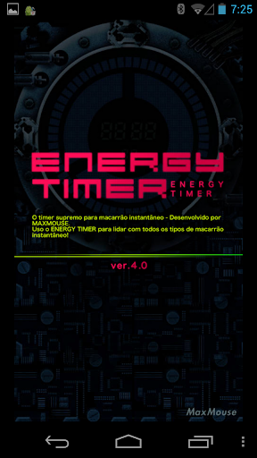 Energy Timer Portuguese