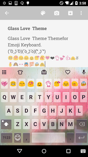 Free Glass Cute Keyboard Theme