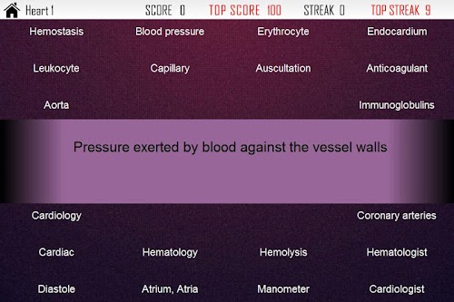 Android application Medical Terminology Quiz screenshort