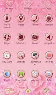 Lastest Cute Theme Golden Lace Heart APK