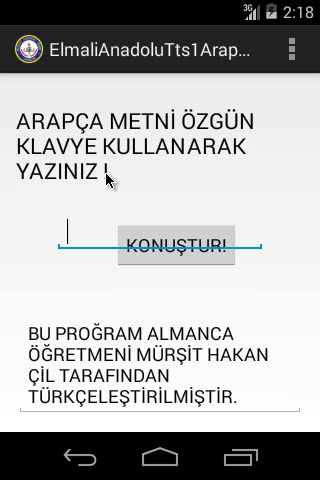 【免費工具App】Elmalı Anadolu TTS1 Arapça-APP點子