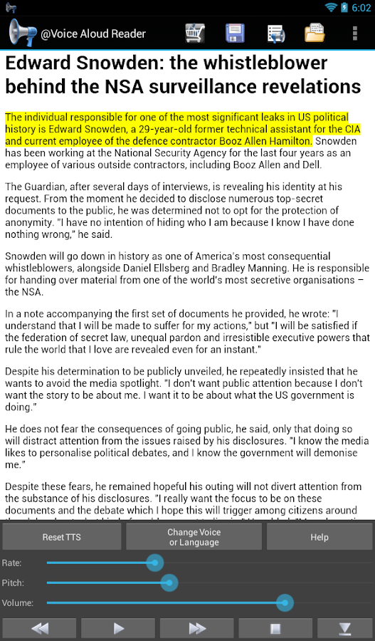 Voice Aloud Reader Android Apps on Google Play