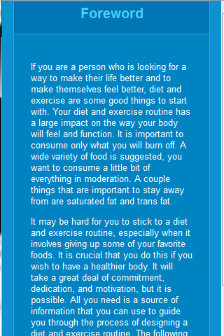 Diet and Exercise Expertise