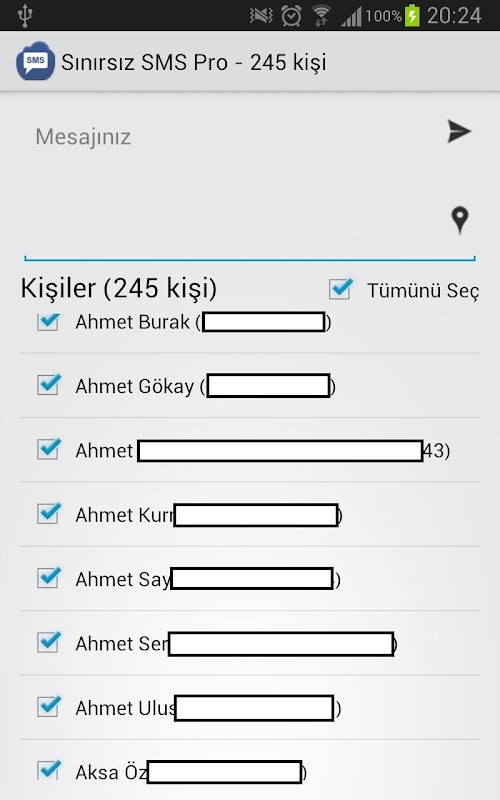 Android application Unlimited SMS Pro - Bulk Post screenshort