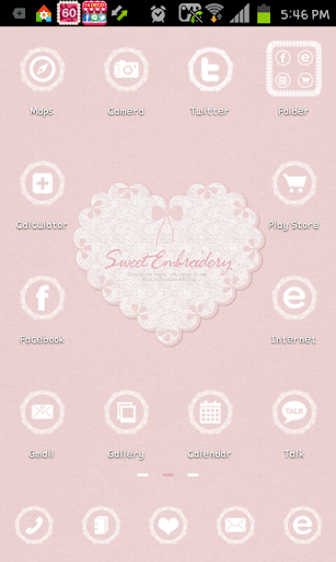 Embroidery go launcher theme