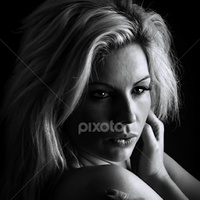 self hug by Paul Phull - Black & White Portraits & People