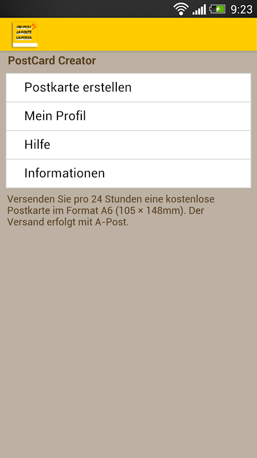 PostCard Creator AndroidApps auf Google Play