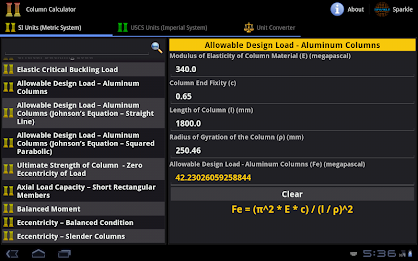Column Calculator Tablet poster 15