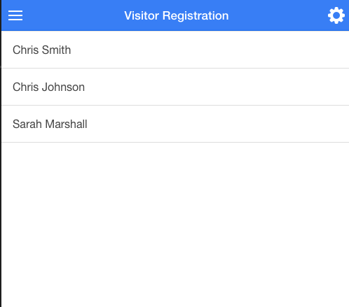 Visitor Registration Demo