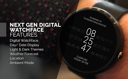 Android application Next Gen Digital Watch Face screenshort