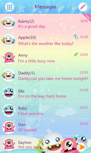 【免費通訊App】GO SMS Pro CuteMonster ThemeEX-APP點子