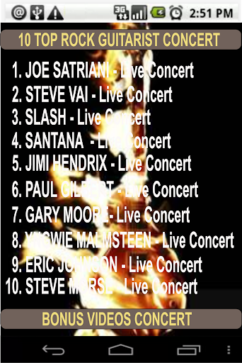 Rock Guitarist Concerts