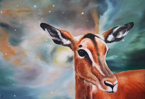 <p>
	Gazelle in Space</p>
<p>
	Oil on Canvas</p>
<p>
	20x30</p>
<p>
	SOLD</p>
<p>
	 </p>
<p>
	Also available in Prints or Cards</p>
