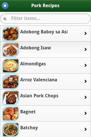    Pinoy Food Recipes- screenshot  