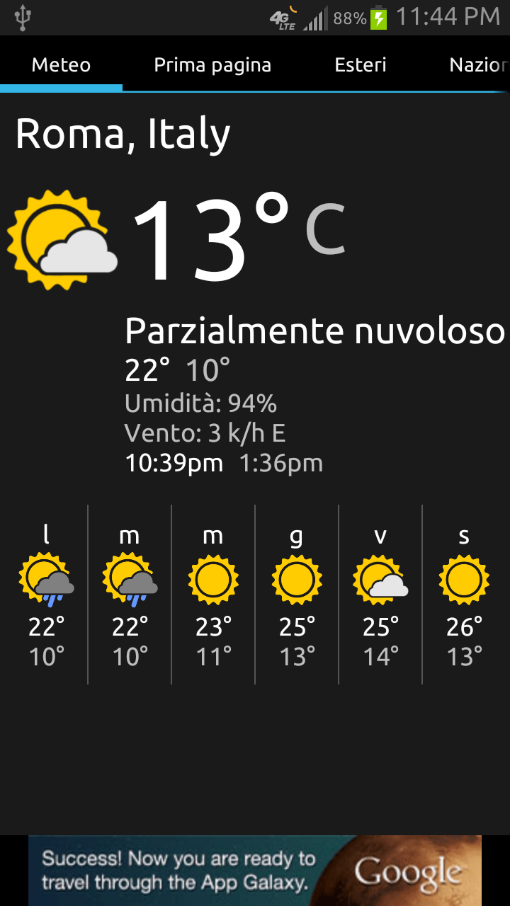 Android application News &amp; Weather screenshort