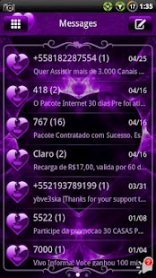 Lastest Valentines Purple GO SMS Theme APK for Android