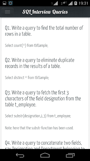 【免費書籍App】SQL Interview Queries-APP點子