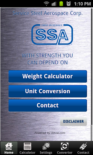 Service Steel Calculator