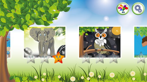 Cartoon animal puzzle