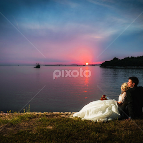 Istrian sunset by Saša Halambek - Wedding Bride & Groom