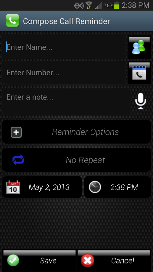 Call Reminder Pro - screenshot