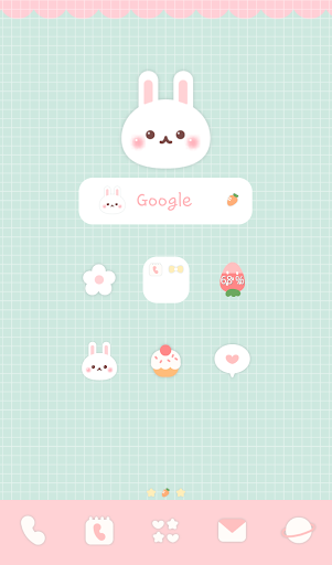 mint rabbit dodol theme