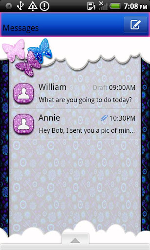 GO SMS THEME DragonflyGlitter1