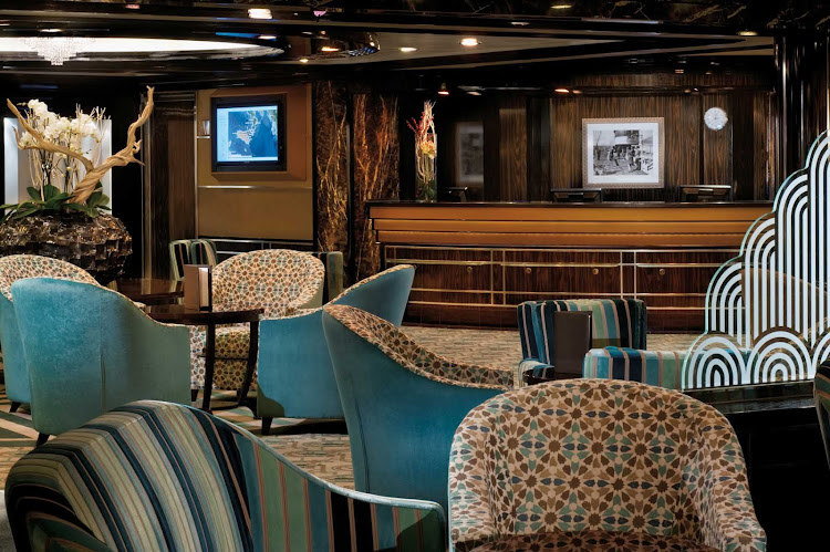 Socialize at the bar aboard Silver Spirit, which features complimentary cocktails, tapas and specialty coffees.