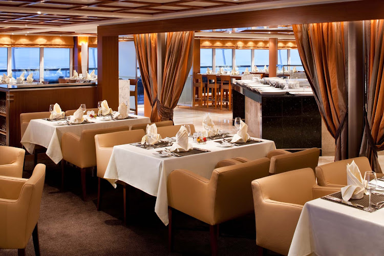 The Colonnade serves regionally themed, bistro-style meals in a casual yet stylish setting aboard Seabourn Odyssey. It's open for breakfast, lunch and dinner.